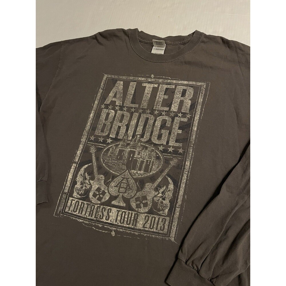 VTG Alter Bridge 2013 Fortress Tour Long Sleeve Rock Band T-Shirt XL Creed Album